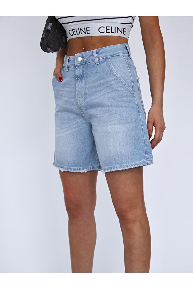 KADIN SORT MİNİ BUZ MAVİ - 2