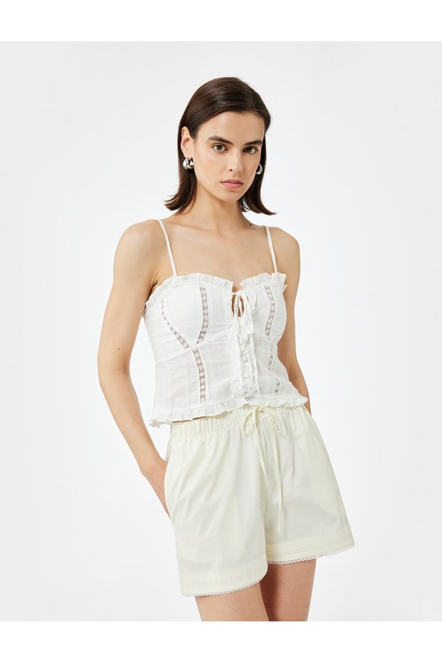 Μίνι βαμβακερό σορτς με ελαστική μέση