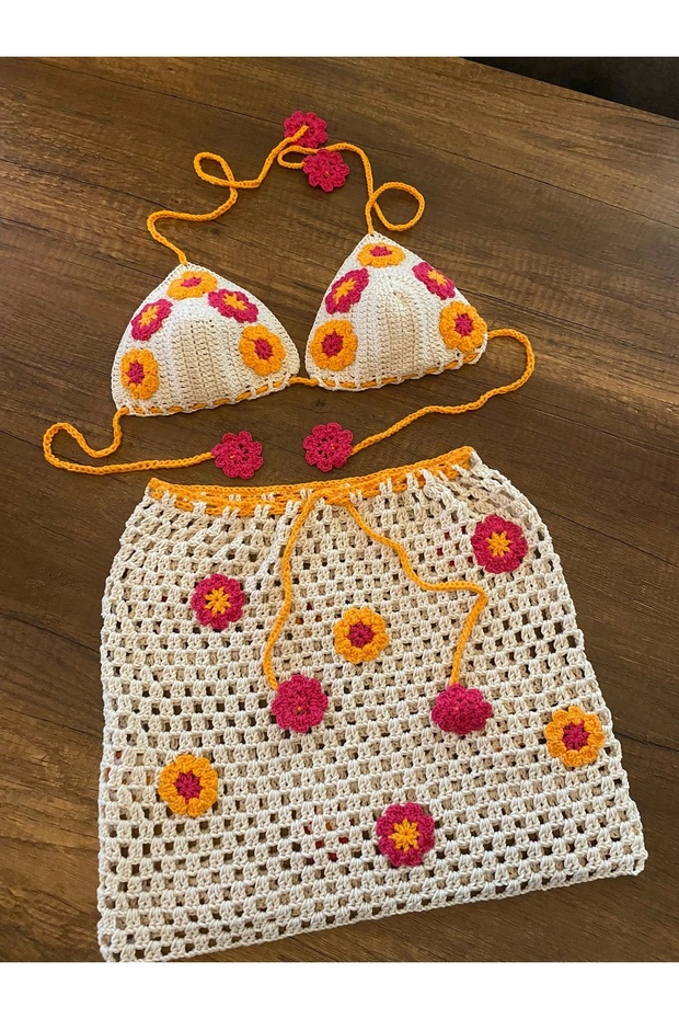 Knitted Patterned Dress - 4