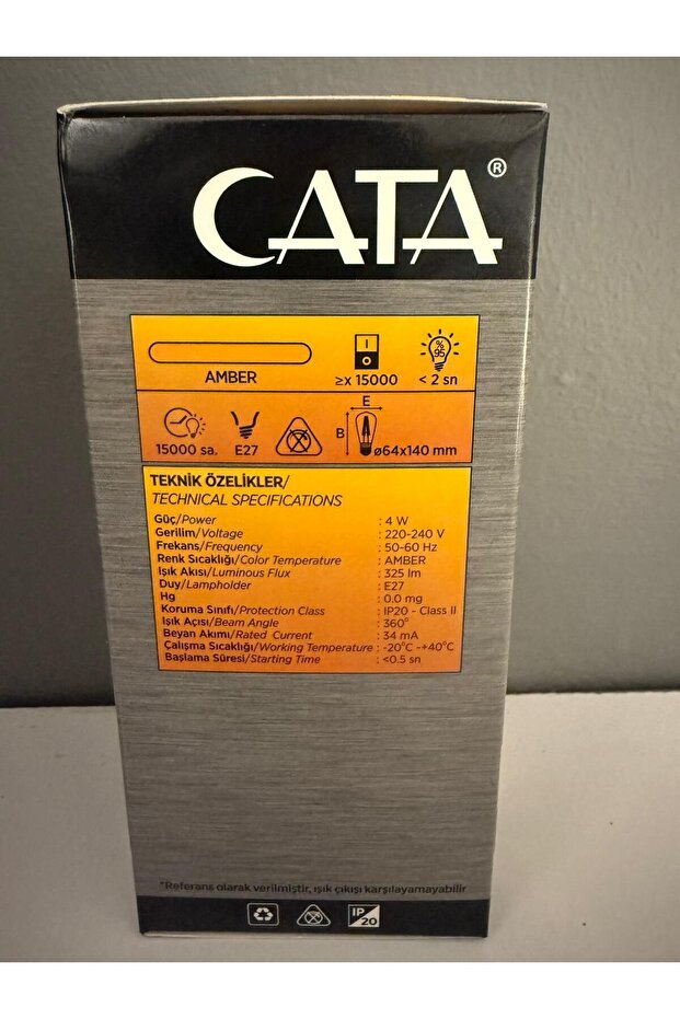 Rustik Led 6w E27 Amber 10 Adet - 4