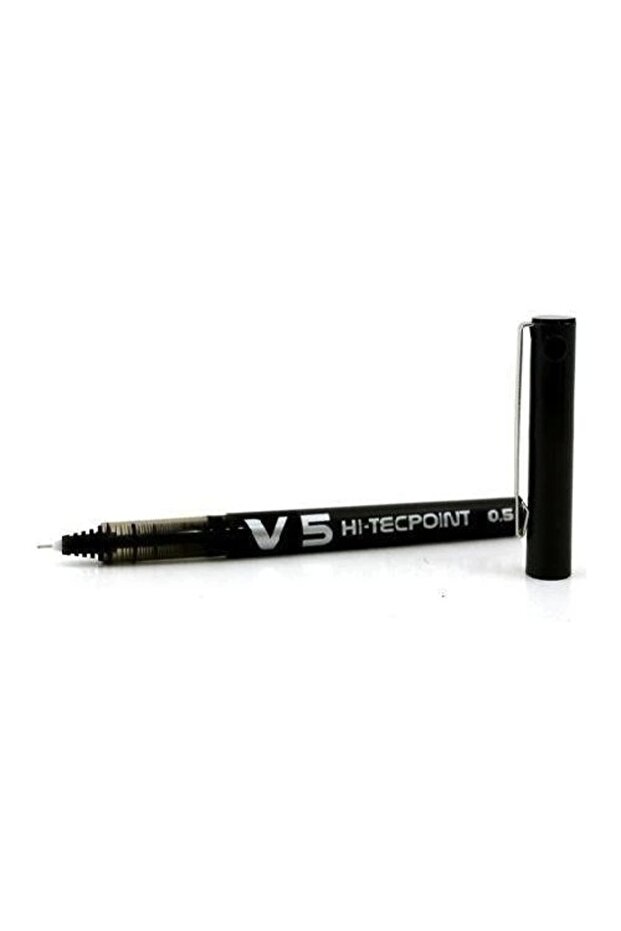 قلم دوار V5 Hi-tecpoint ذو طرف إبرة 0.5 ملم أسود Bx-v5-b