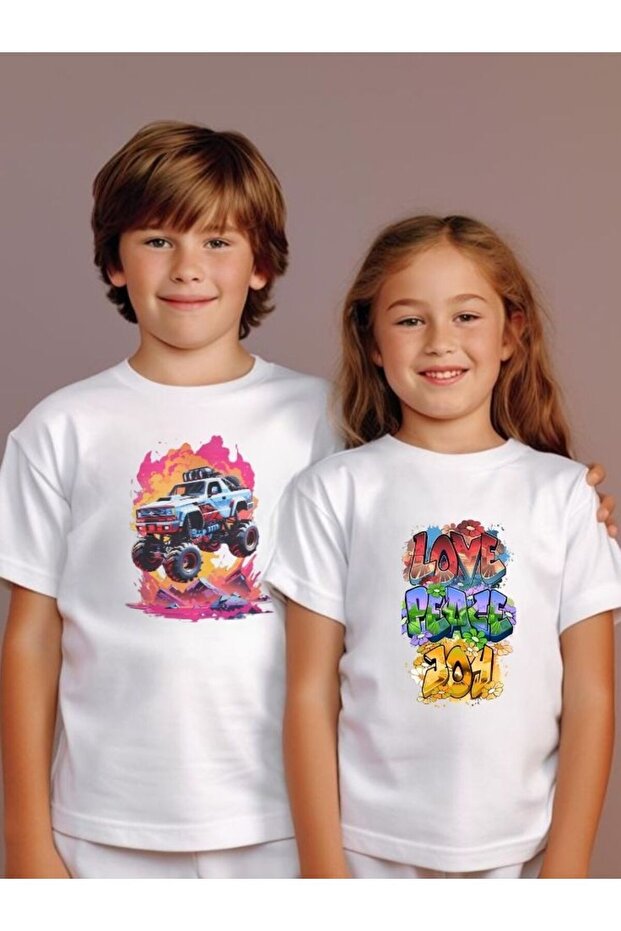 Pack of 2 Unisex Basic Printed T-Shirts – Light and Comfortable for Summer