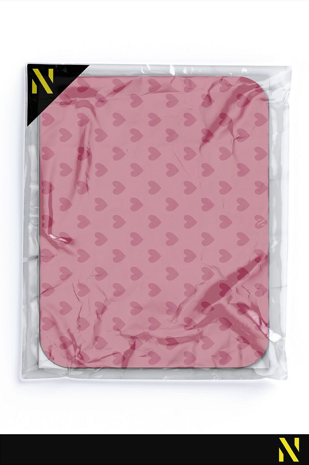 Pembe Renkli Kalpli Desenli Ergonomik Mouse Pad, Kaymaz Yüzey ile Ev ve Ofis Kullanımı için İdeal - 6