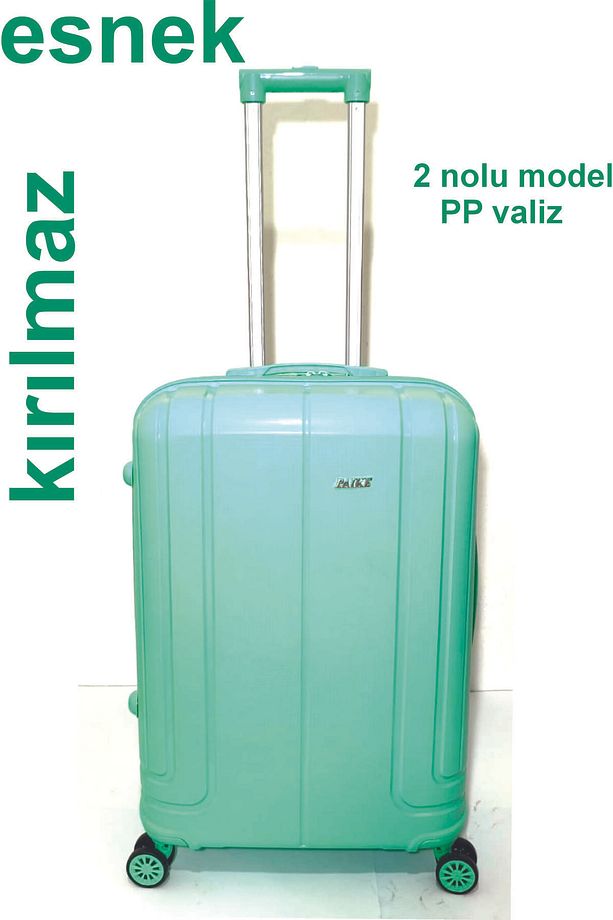 PAİKE--PP POLİKARBON--ESNEK SİLİKON--ÜSTÜN KALİTELİ--BÜYÜK VE ORTA BOY VALİZ - 7