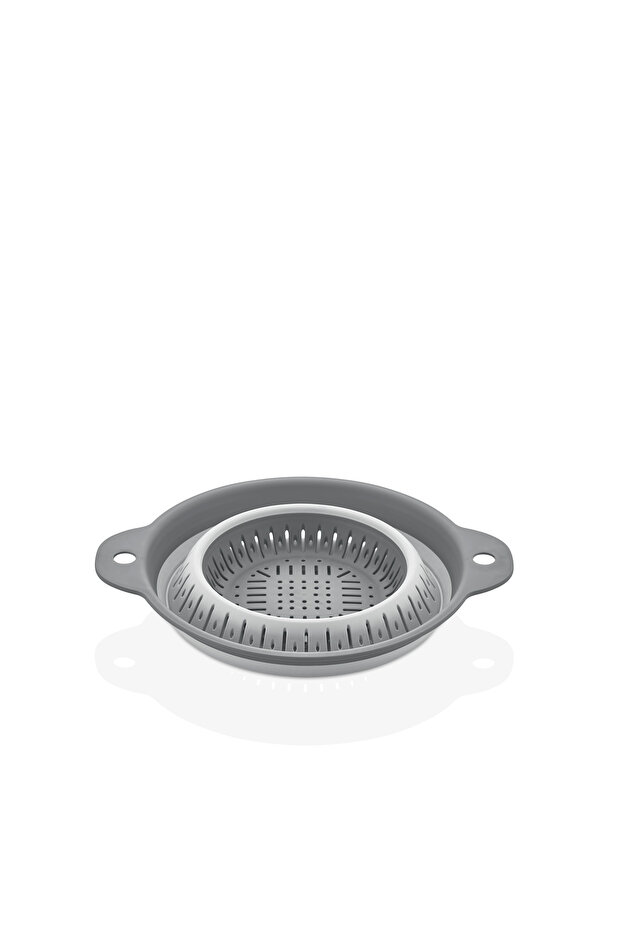 مصفاة دائرية قابلة للطي - 1800 مل - رمادي - 3