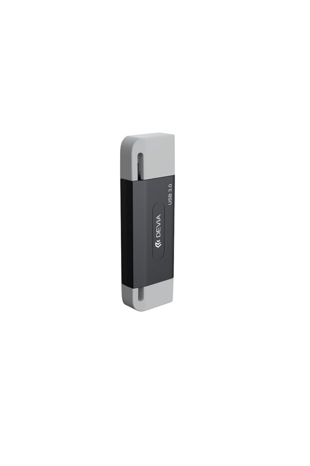 USB 3.0 microSD and SD memory card reader with USB-C and USB connection, reads 2TB - 2