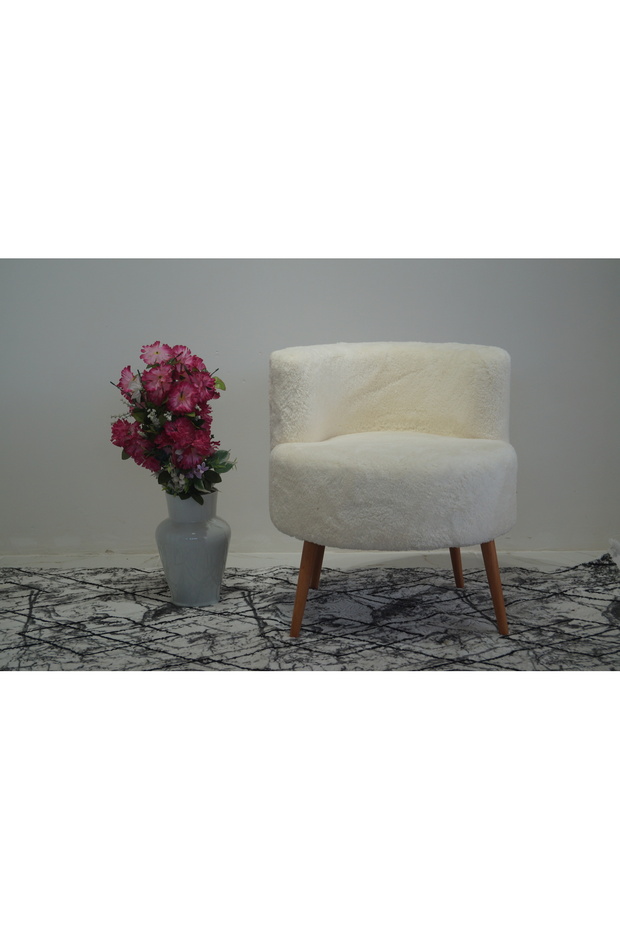Ekru Teddy Tek kişilik Berjer (SALON, BALKON, OFİS) - 5