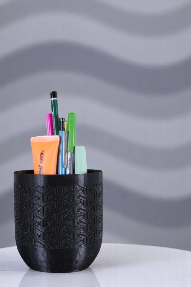 Pen Holder Desk Pen Holder Organizer Pen Holder Black Color Model 77