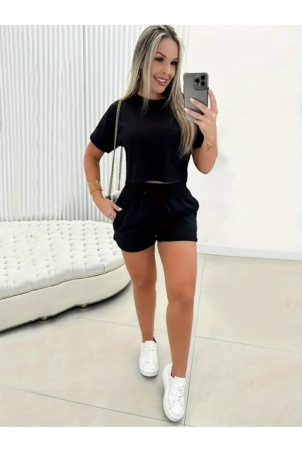 Women's Black Lycra Flexible Sweat-Wicking Comfortable Wear Seasonal Shorts Wearable in the Sea and Beach