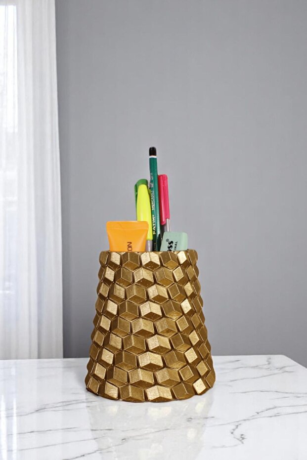 Pen Holder Desk Pen Holder Organizer Pen Holder Gold Color Model 84