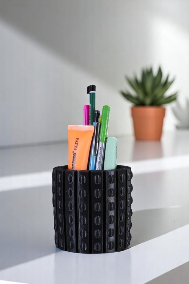 Pen Holder Desk Pen Holder Organizer Pen Holder Black Color Model 91