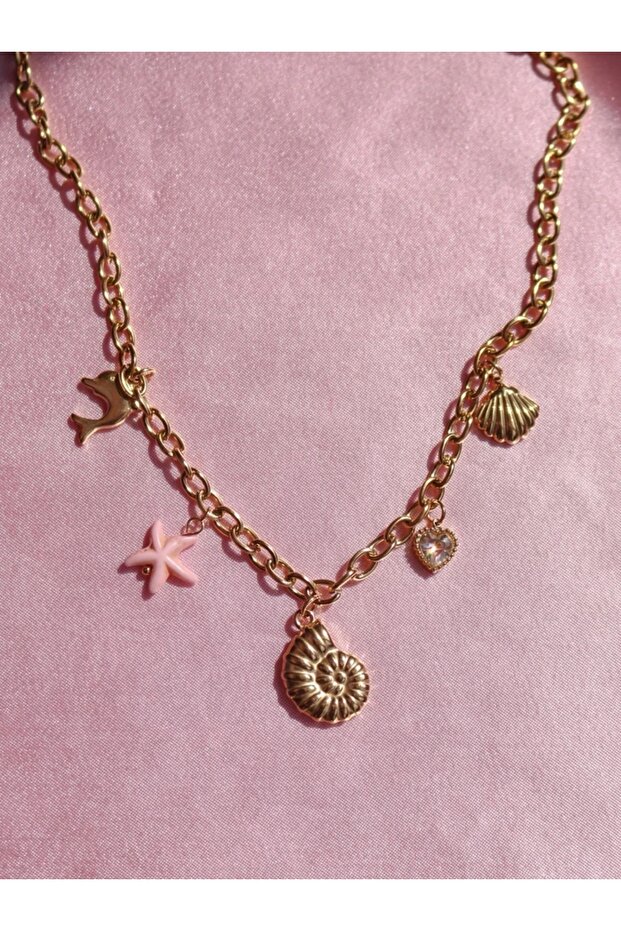 Snail Shell Charm Çelik Kolye - 1