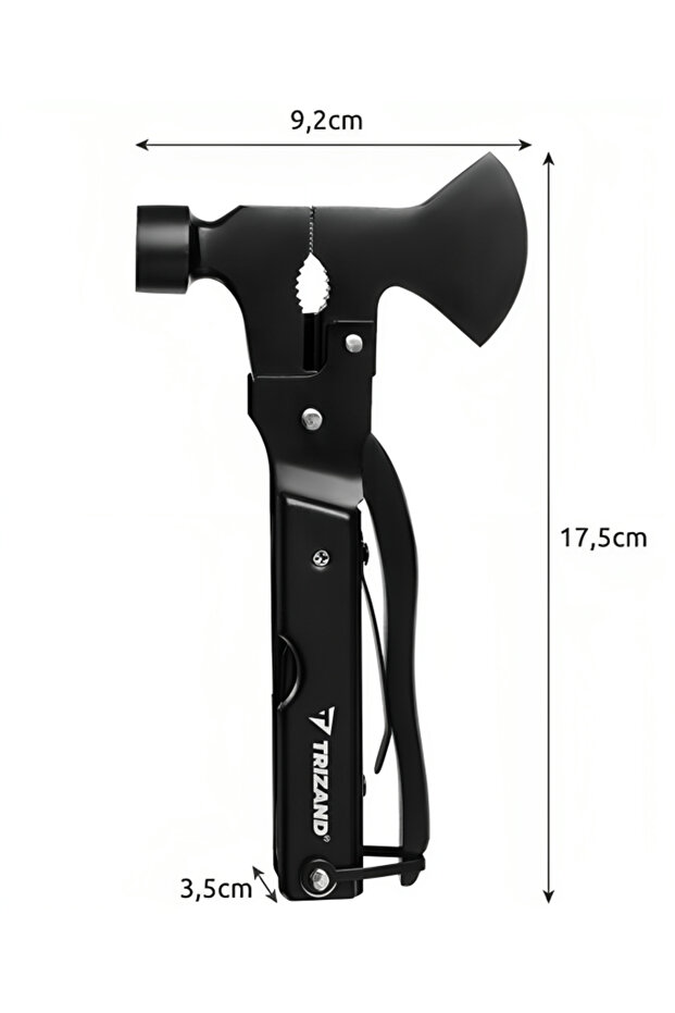 idealSTORE Professional Multifunctional Tool, Includes 17 Different Tools, Axe, Pliers, Pickaxe - 2