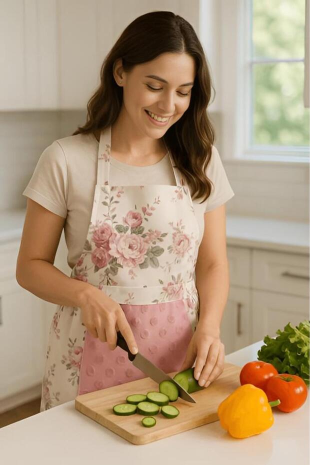 مريلة مطبخ مع منشفة، مريلة عملية للاستخدام - 3