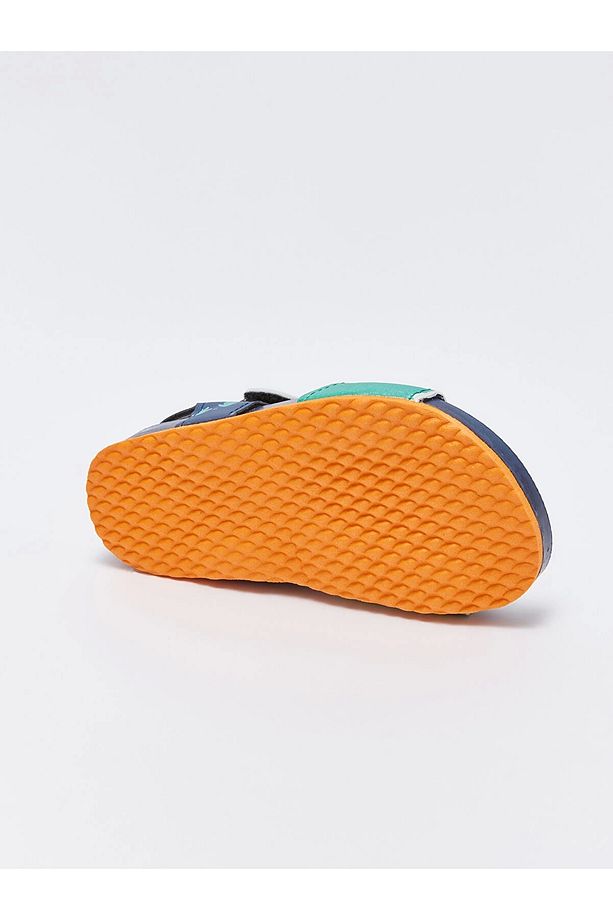 LCW STEPS Lacivert Tek Bantlı Baskılı Erkek Bebek Sandalet - 5