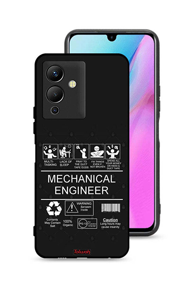 غطاء حماية لهاتف Infinix Note 12 Pro 5G، ملصق مهندس ميكانيكي
