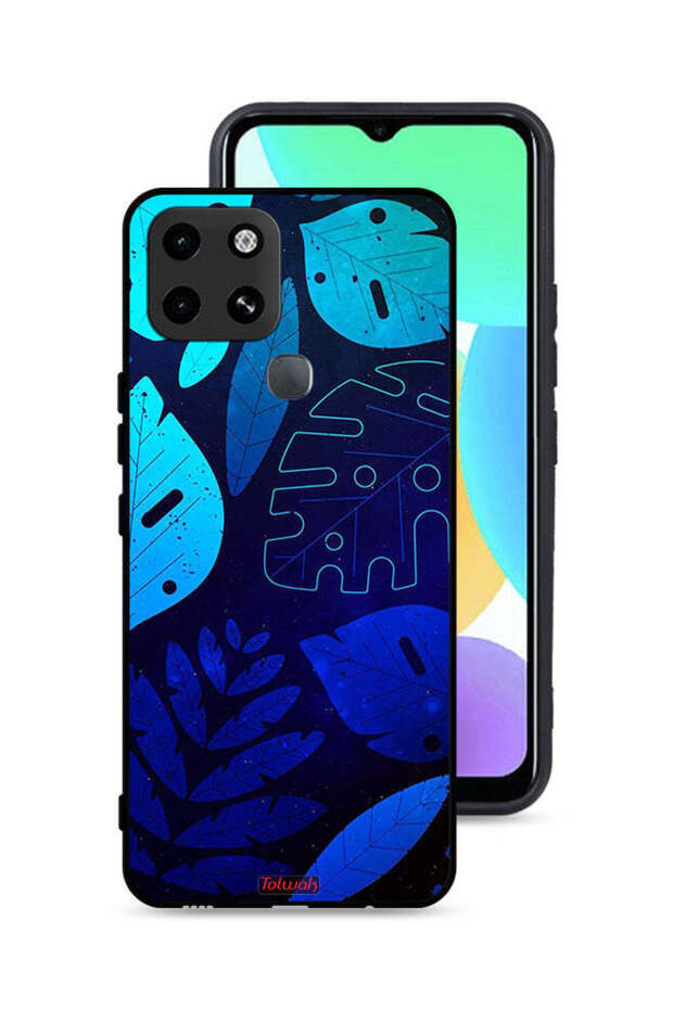 Infinix Smart 6 Protective Case Cover Leaves Pattern