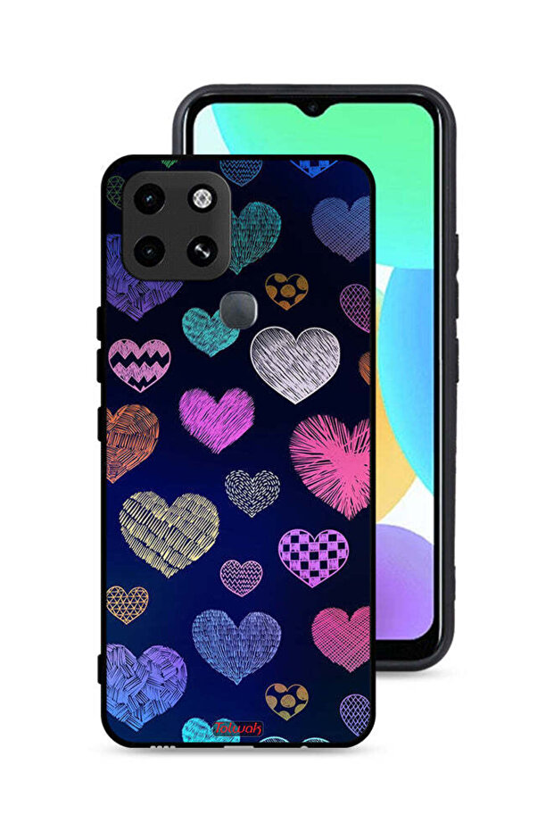 Infinix Smart 6 Protective Case Cover Dhaga Hearts Pattern