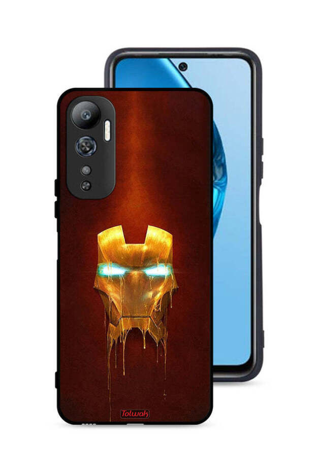غطاء حماية لهاتف Infinix Hot 20 4G بطبعة Iron Man Marvel Comics