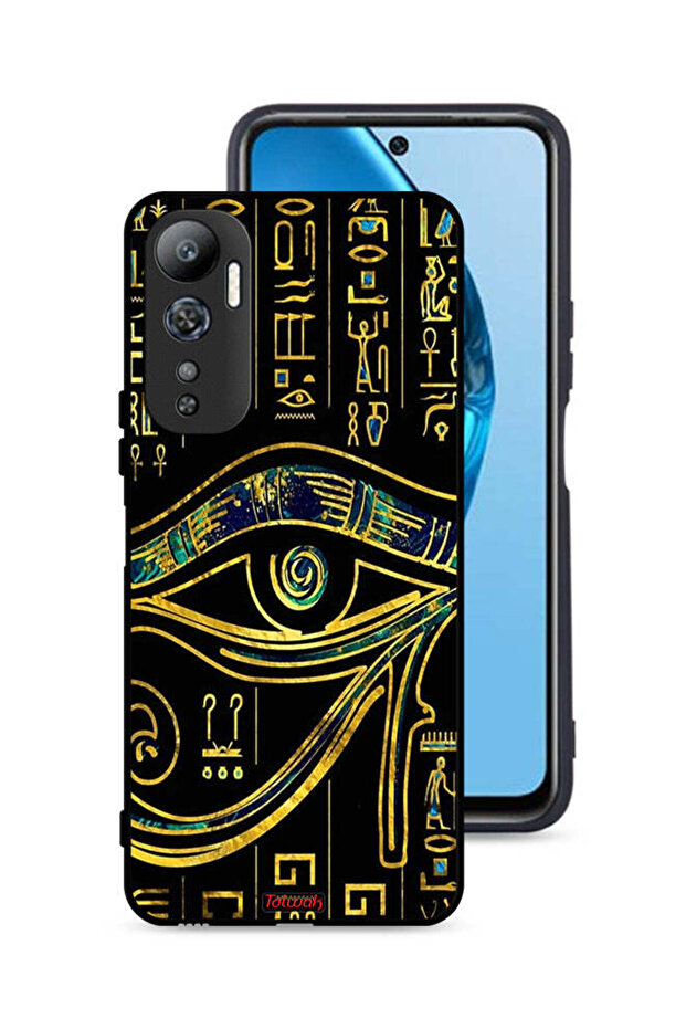 غطاء حماية لهاتف Infinix Hot 20 4G بتصميم عين فنية