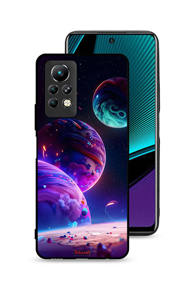 غطاء حماية لجهاز Infinix Note 11 Pro بنقشة كوكبية - 1