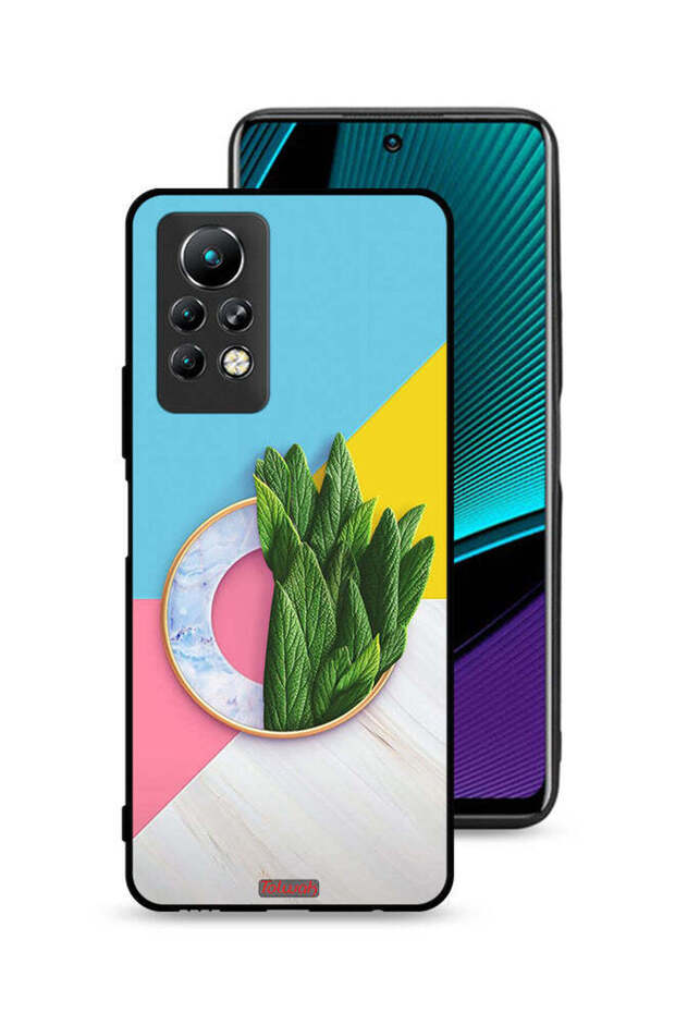 غطاء حماية لهاتف Infinix Note 11 Pro بنقشة أوراق تجريدية
