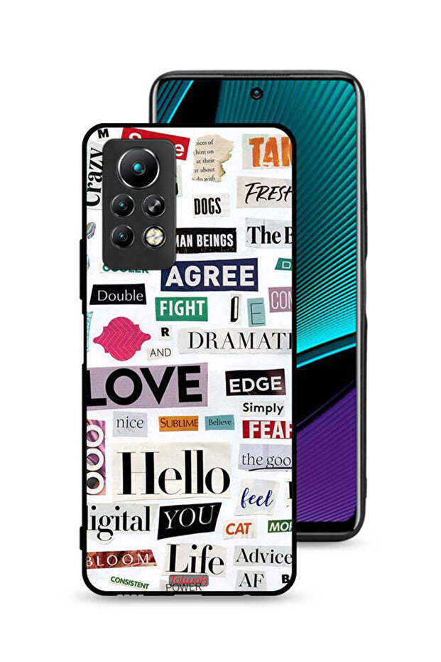 غطاء حماية لهاتف Infinix Note 11 Pro مع ملصقات اقتباسات قصيرة