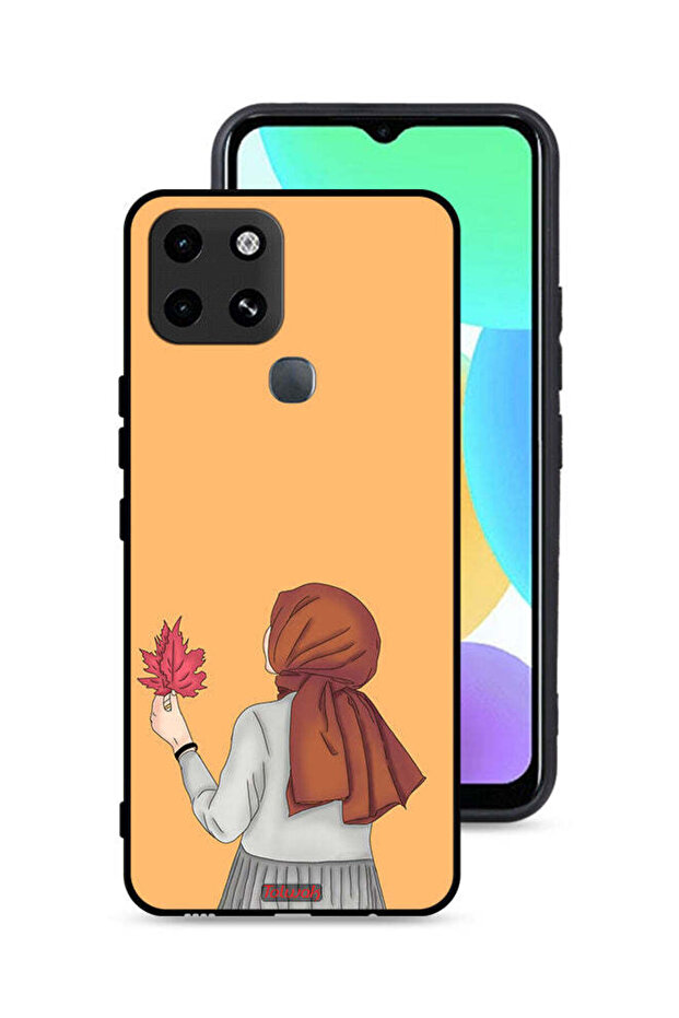 Infinix Smart 6 Protective Case Cover Holding Leaf