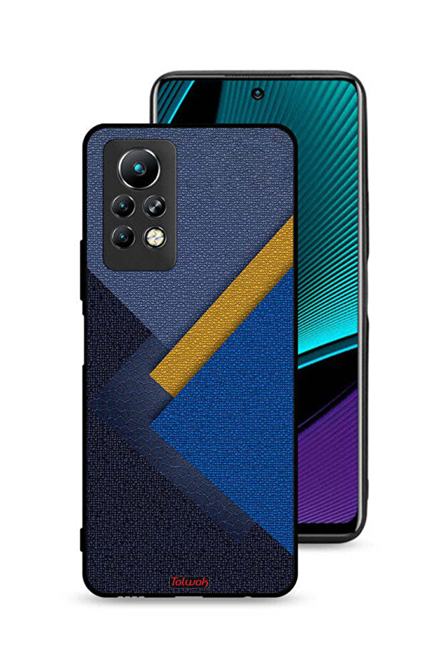 غطاء حماية جلدي بتصميم مثلثات لهاتف Infinix Note 11 Pro