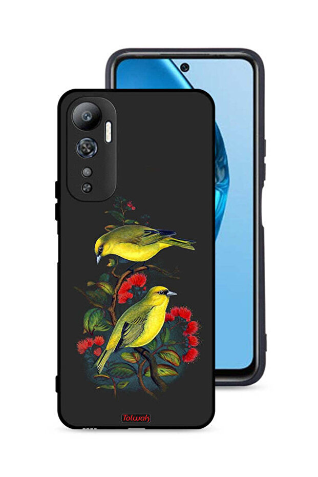 غطاء حماية لهاتف Infinix Hot 20 4G بطبعة طيور