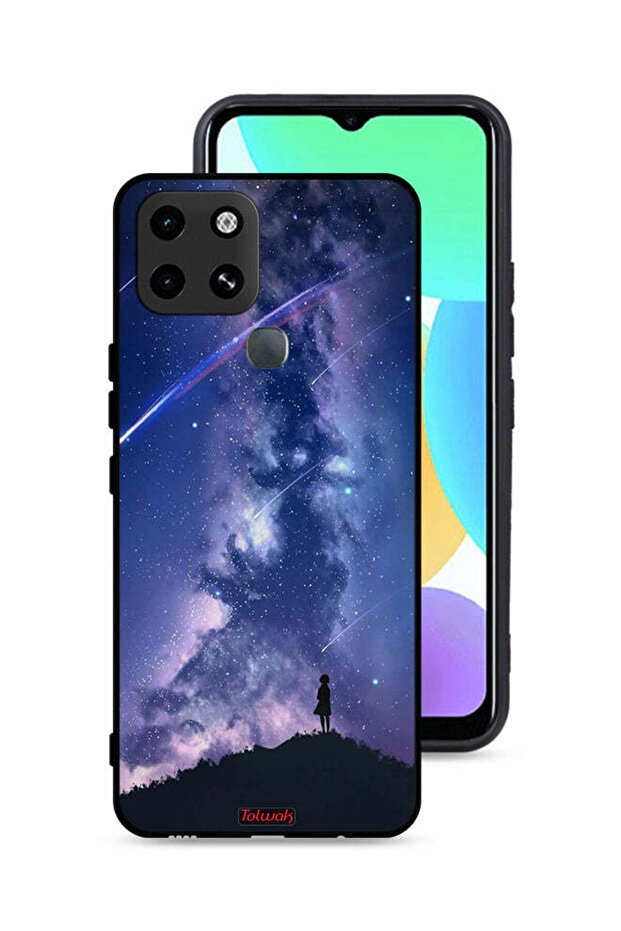 غطاء حماية لهاتف Infinix Smart 6 بتصميم نجوم متحركة