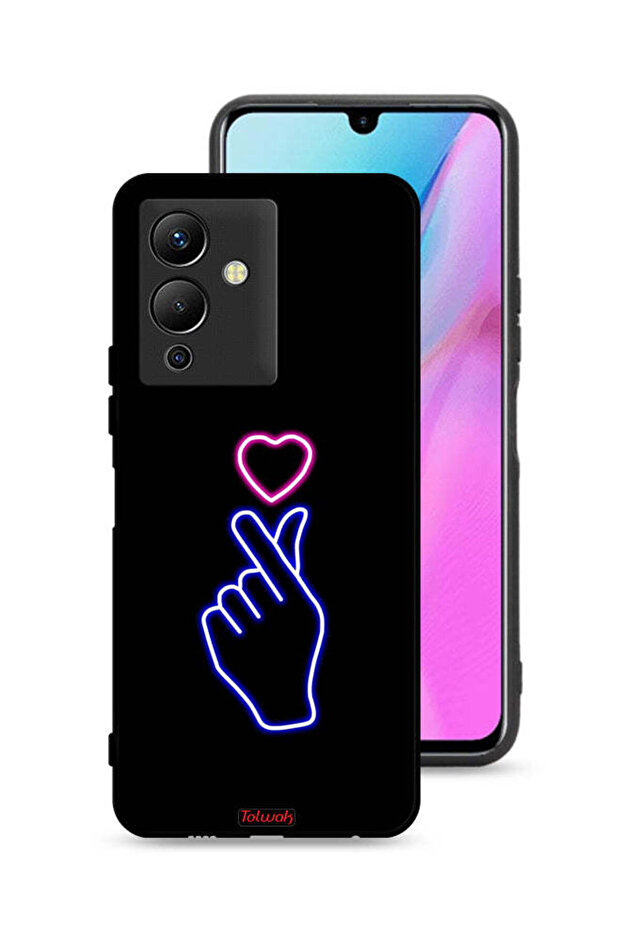 غطاء حماية لهاتف Infinix Note 12 Pro 5G بنقشة قلب سناب