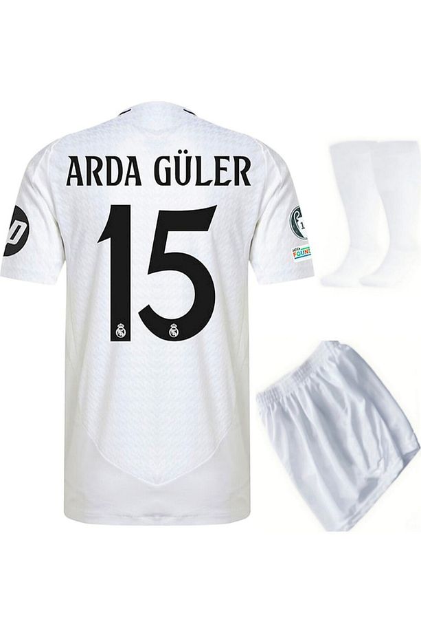 R,e,a,l-M,a,d,r,i,d -Arda Güler Beyaz -Renk yeni Sezon Çocuk Futbol Forma 3"li Seti - 1
