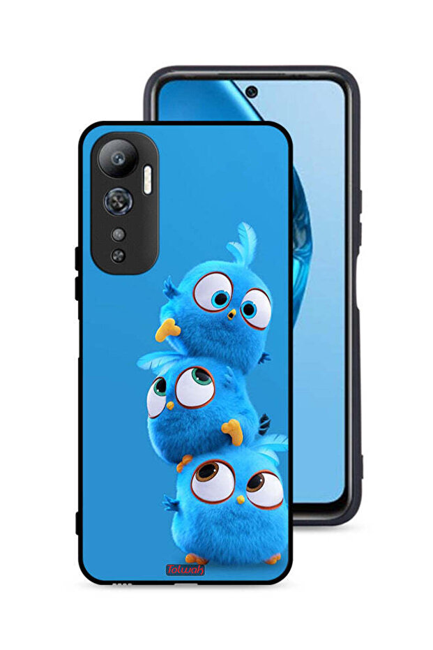غطاء حماية لهاتف Infinix Hot 20 4G بنقشة طيور لطيفة