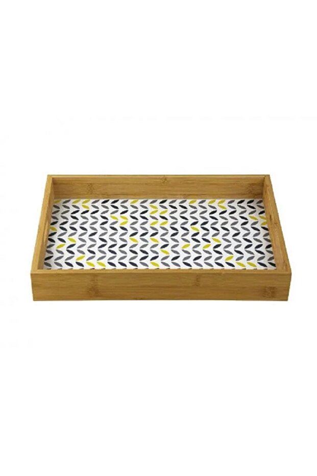 Small rectangular wooden serving tray - 1