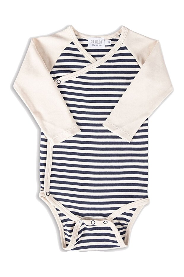 Organic Double Breasted Striped Baby Boy Body