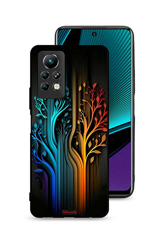 غطاء حماية لهاتف Infinix Note 11 Pro برسومات أوراق الشجر