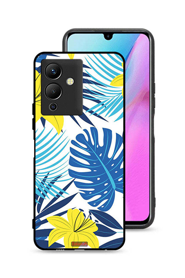 غطاء حماية لهاتف Infinix Note 12 5G بنقشة ريش وزهور