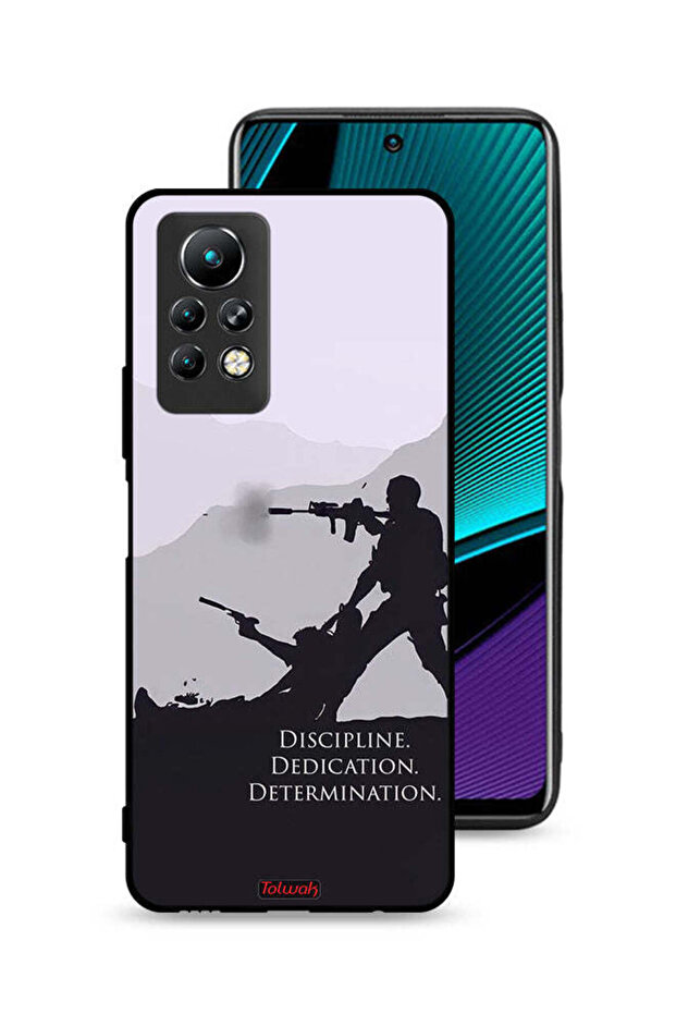 غطاء حماية لهاتف Infinix Note 11 Pro بتصميم "الانضباط والتفاني والتصميم"
