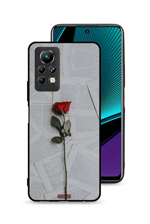 غطاء حماية لجهاز Infinix Note 11 Pro وردي على ورق