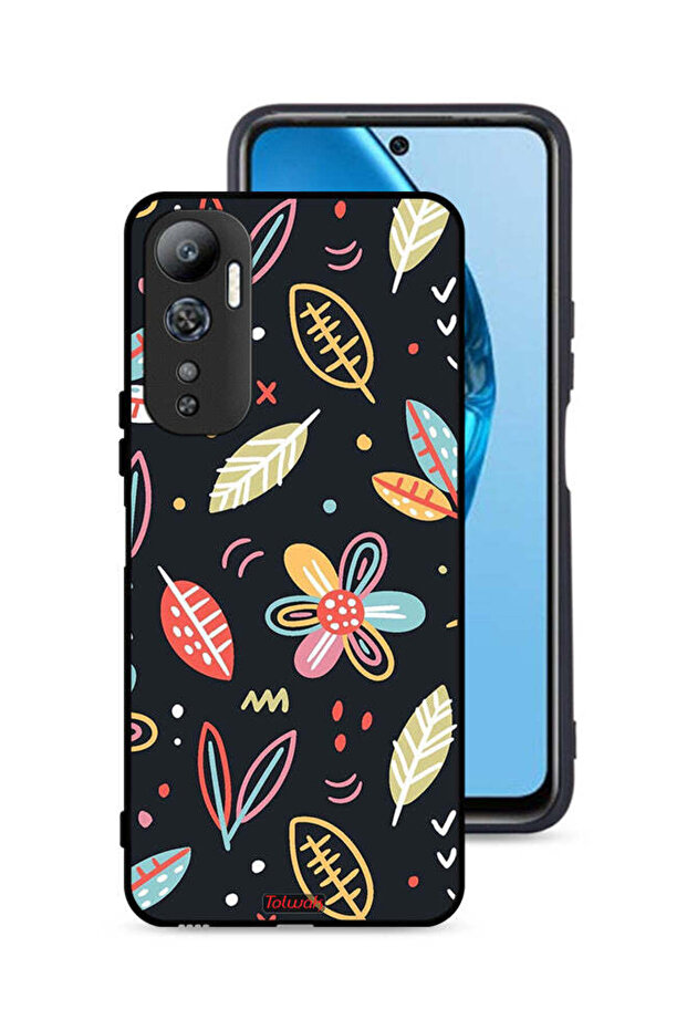 Infinix Hot 20 4G Protective Case Cover Flowers And Leaves Abstract Art