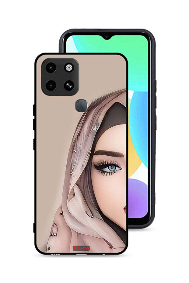 Infinix Smart 6 Protective Case Cover Half Face Girl Art