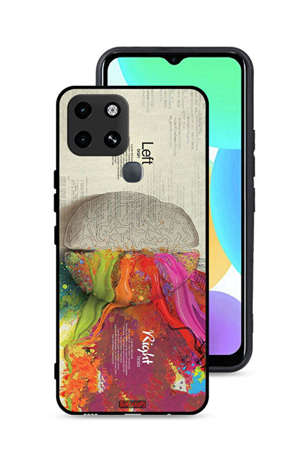 غطاء حماية لهاتف Infinix Smart 6 بتصميم تجريدي لعلم الدماغ