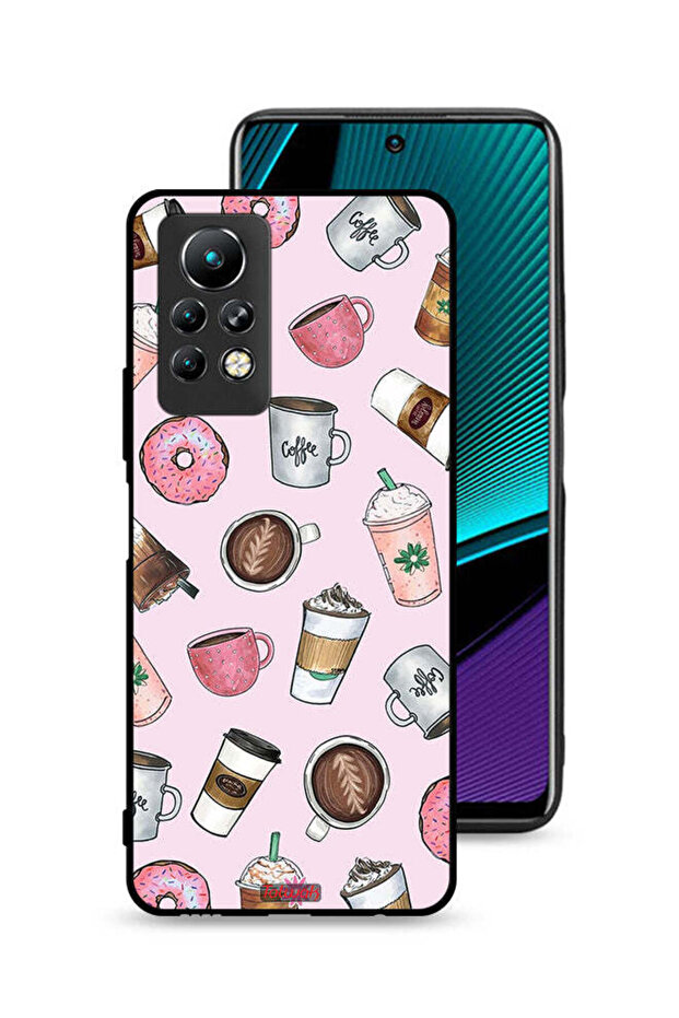 غطاء حماية لهاتف Infinix Note 11 Pro برسومات محبي القهوة