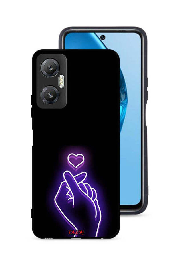 غطاء حماية لهاتف Infinix Hot 20 5G بتصميم قلب صغير