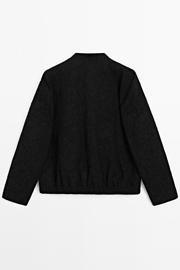 %100 pamuklu oversize bomber ceket - 8