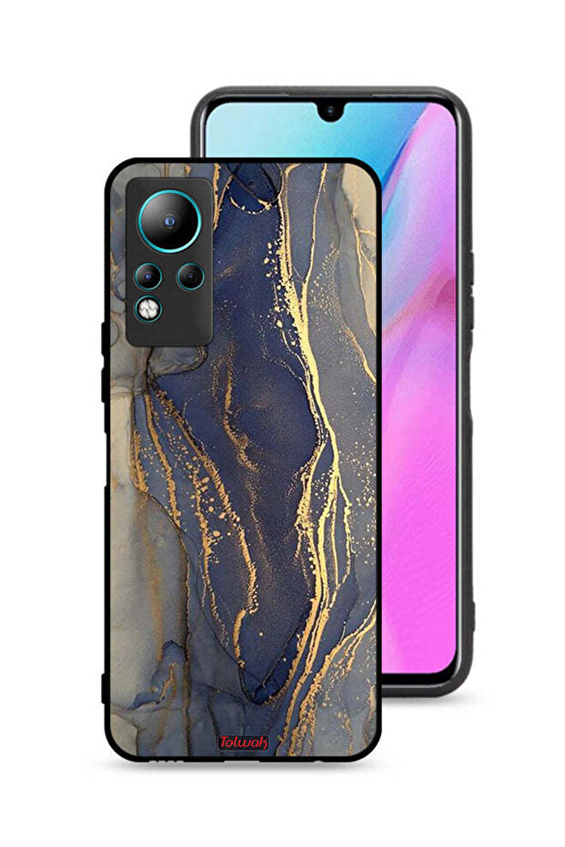 غطاء حماية لهاتف Infinix Note 11 بنقشة رخامية لامعة