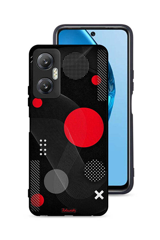 غطاء حماية لهاتف Infinix Hot 20 5G بنمط دائري ومتقاطع