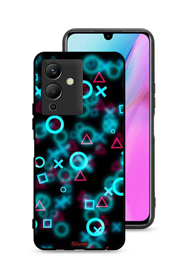 غطاء حماية لجهاز Infinix Note 12 5G برسومات أيقونات لعبة الحبار صغيرة
