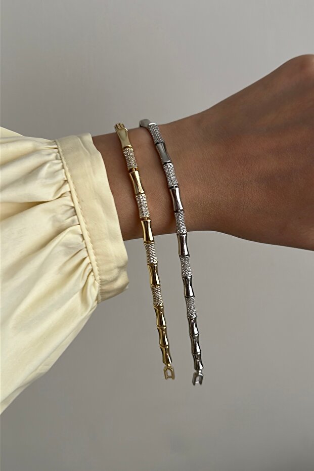 Taşlı Model Çelik Bileklik - 2